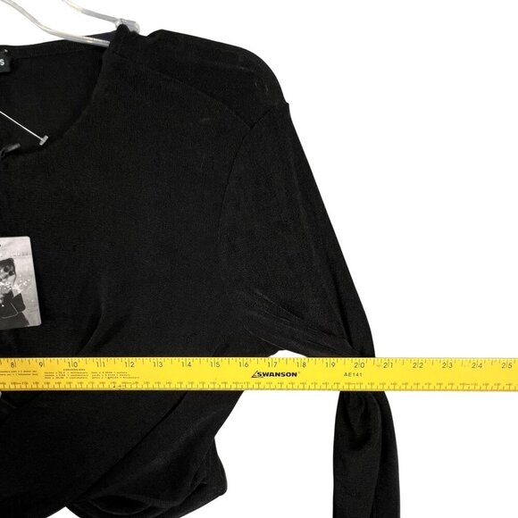 Sincerely Jules NWT Womens L Black Twist-Front Cropped Top Midi-Maxi Skirt Set - Picture 12 of 16